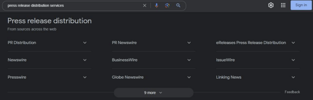 Do a Google search of press release distribution services, and you’ll get a list of options